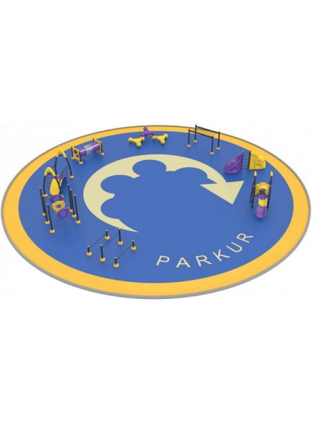 Готовый проект спортивно-игровой площадки Паркур-1